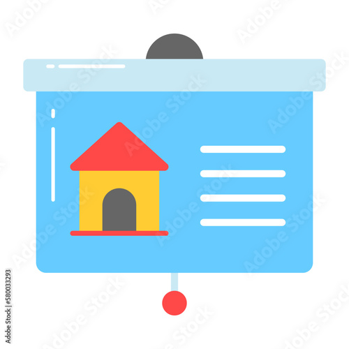 Check this carefully crafted vector of house presentation in editable style