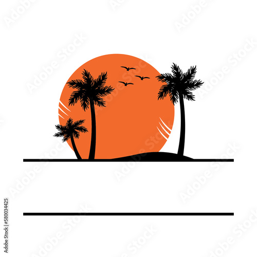 palm tree name frame monogram svg  Palm Trees svg  Beach Png svg  summer svg  Sunset Beach SVG  Vacation  Beach Life  Summer  Chair  Relax