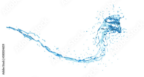 Easy-to-use water splash element PNG format, spiral water splash element for cosmetics and drinks