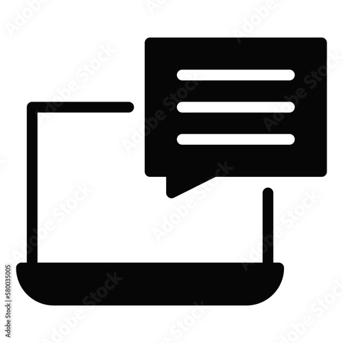 laptop chat icon