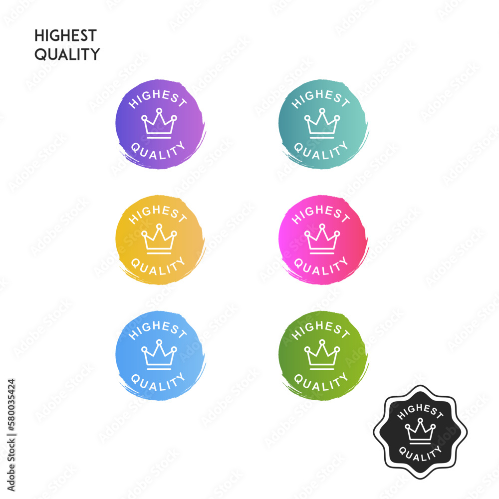 Highest Quality Product Badges. 