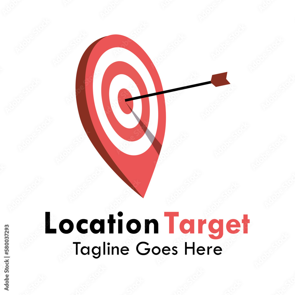 Location target logo template illustration