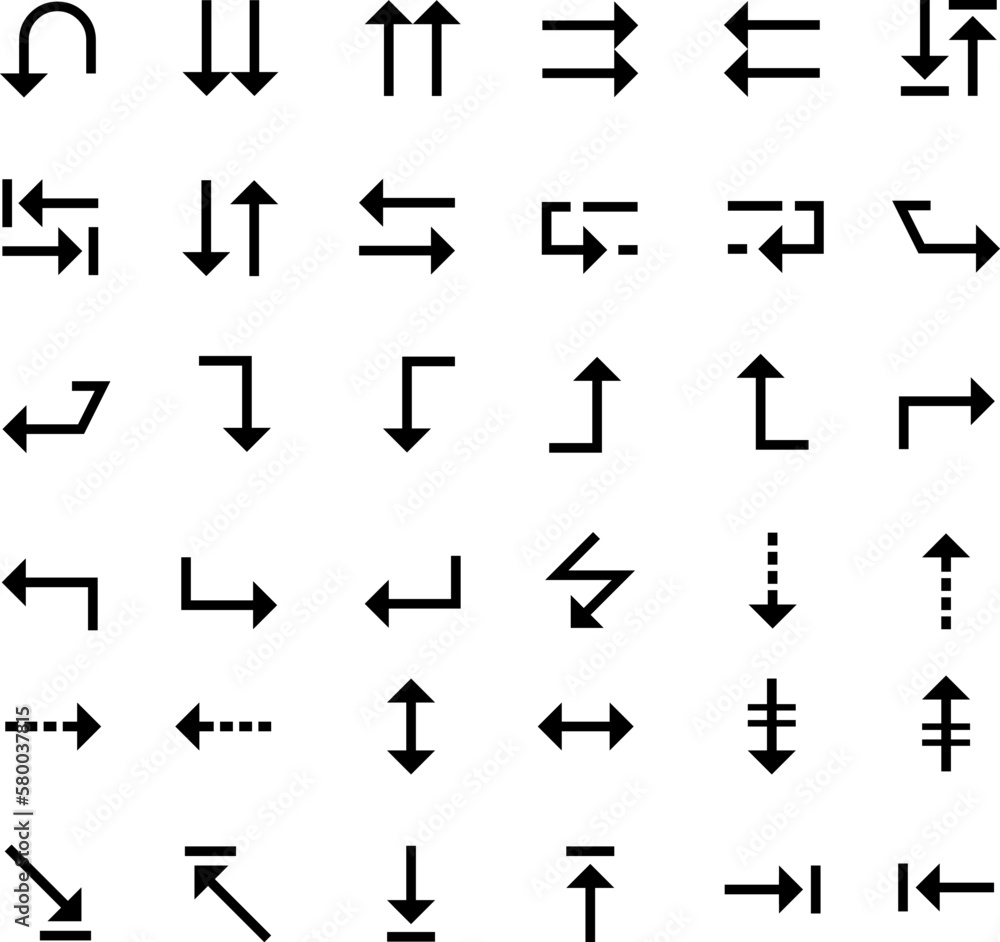 direction icon, arrow shape, black, white background direction icon, arrow shape, black, white background
