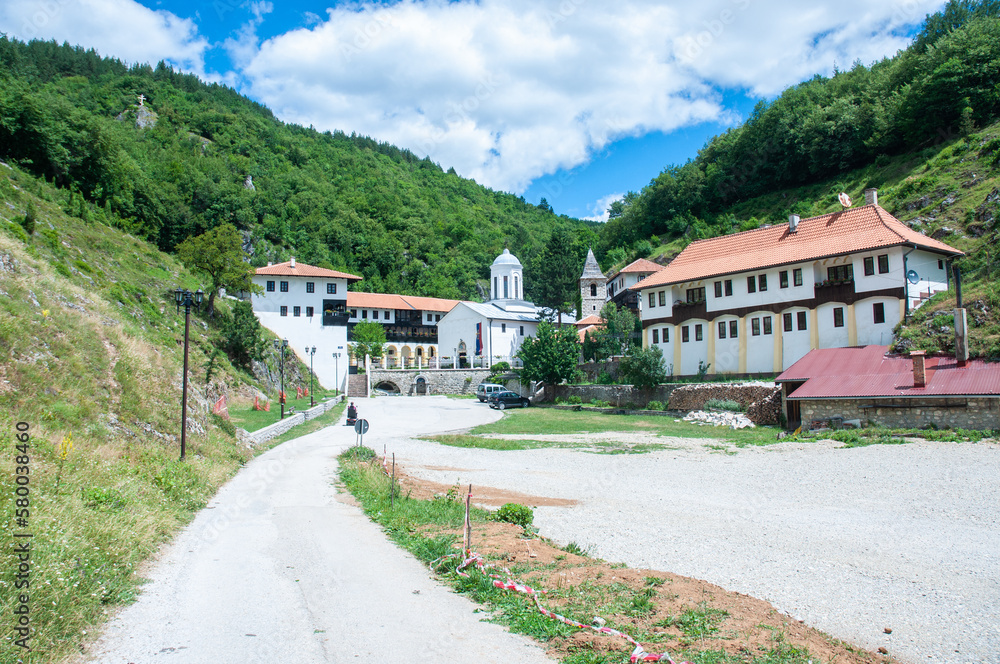 Holy Trinity Monastery, a medieval Serbian Orthodox Monastery complex in Pljevlja, Montenegro.