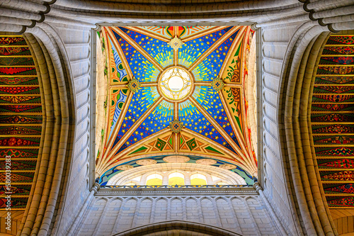 Almudena Cathedral architectural features, Madrid, Spain