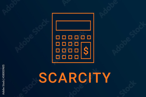 Billede på lærred scarcity  text