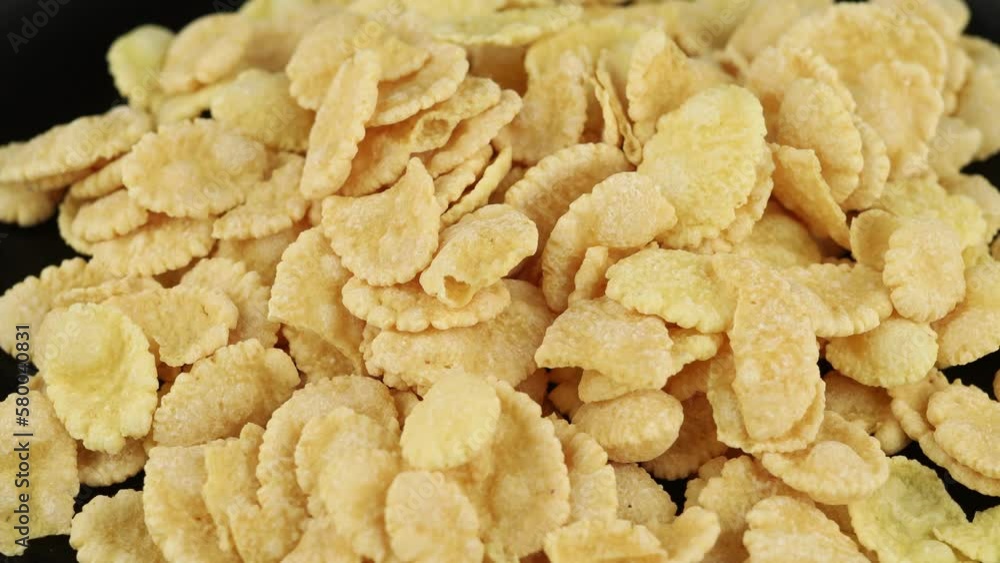 Cornflakes dry breakfast close up Cornflakes dry breakfast close up