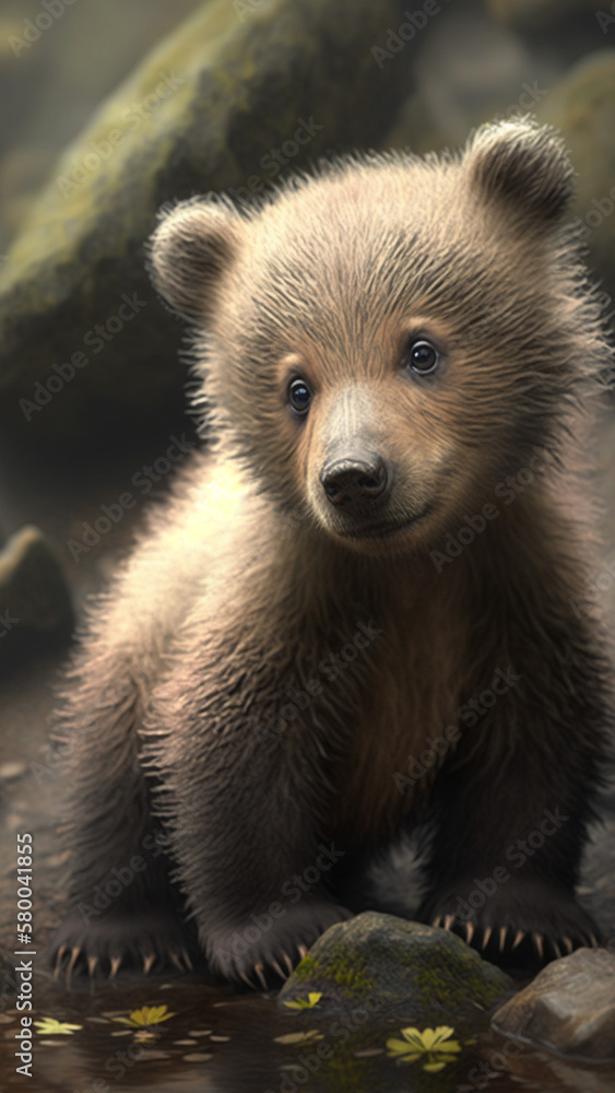 Fototapeta premium Cute funny animal comic comedy sweet natural happy