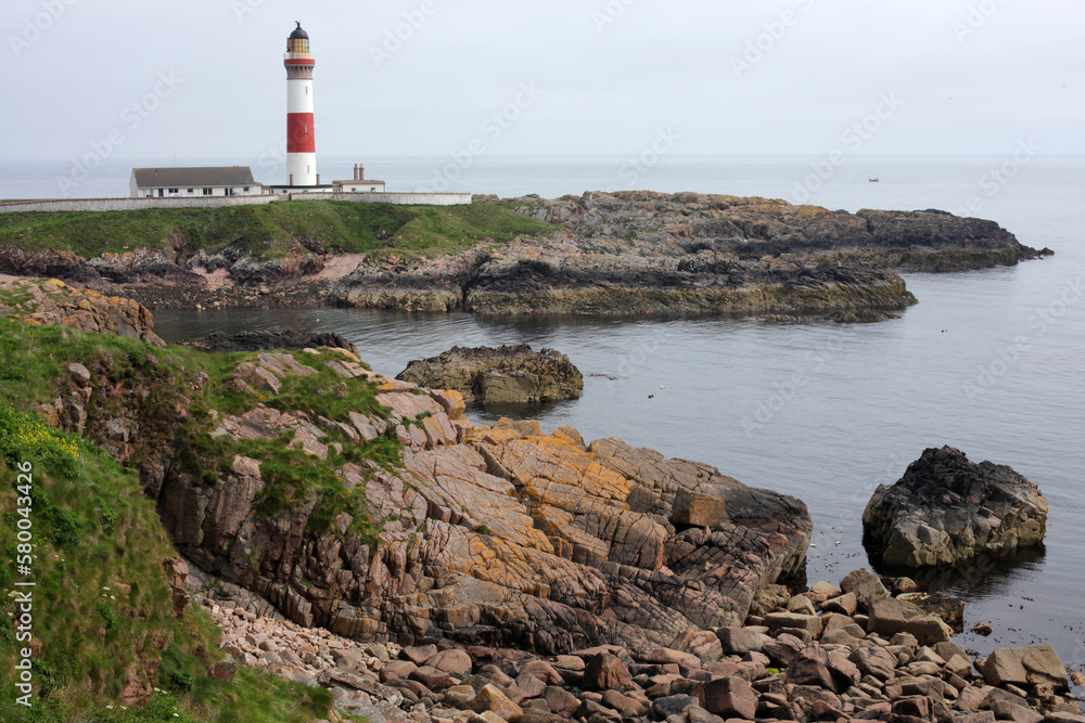 Boddam lighthouse - Peterhead - Aberdeenshire - Scotland - UK