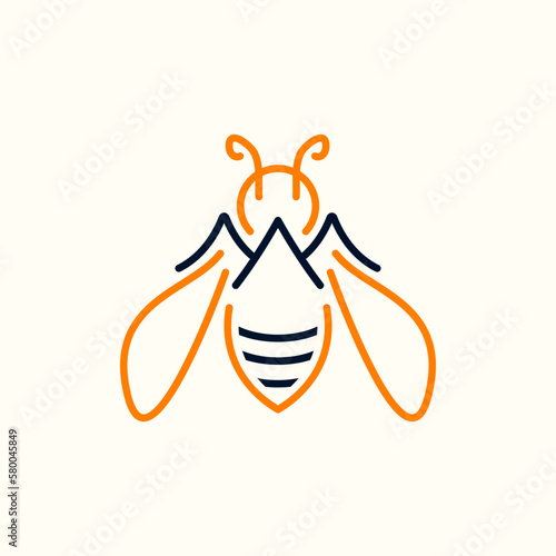 Modern mountain bee logo illustration design for your company or business