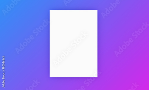 blank white A4 paper or poster mockup