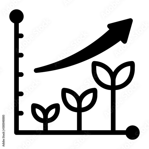 growth glyph icon
