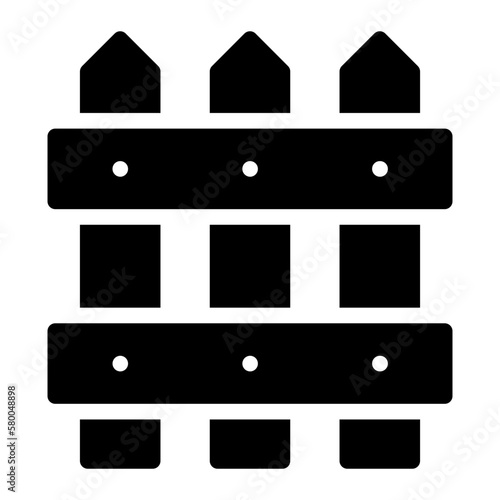 picket fence glyph icon