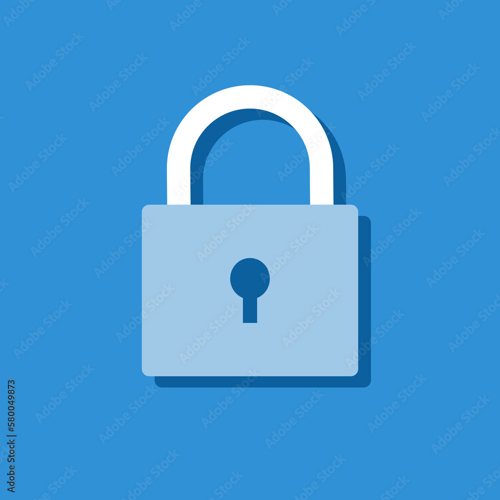 Padlock icon button symbol,privacy locker sign with flat design vector Padlock icon button symbol,privacy locker sign with flat design vector
