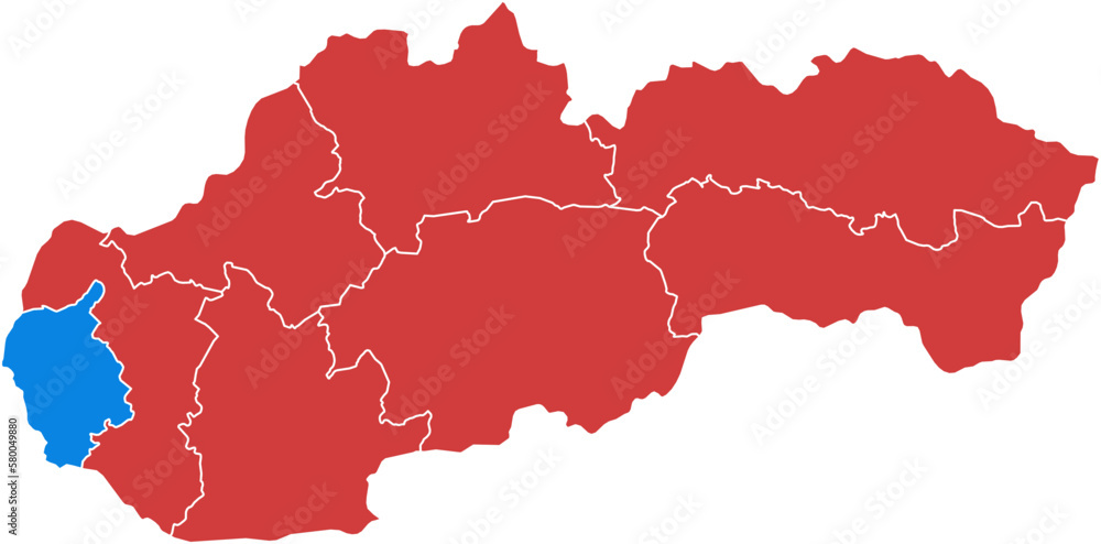 High quality vector map of Slovakia in SVG format. Perfect for use in presentations, websites, and other design projects