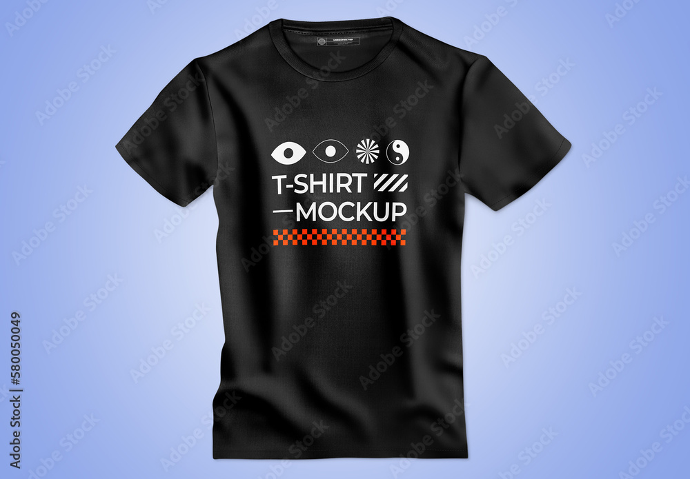T-Shirt Mockup - Top View Stock Template | Adobe Stock