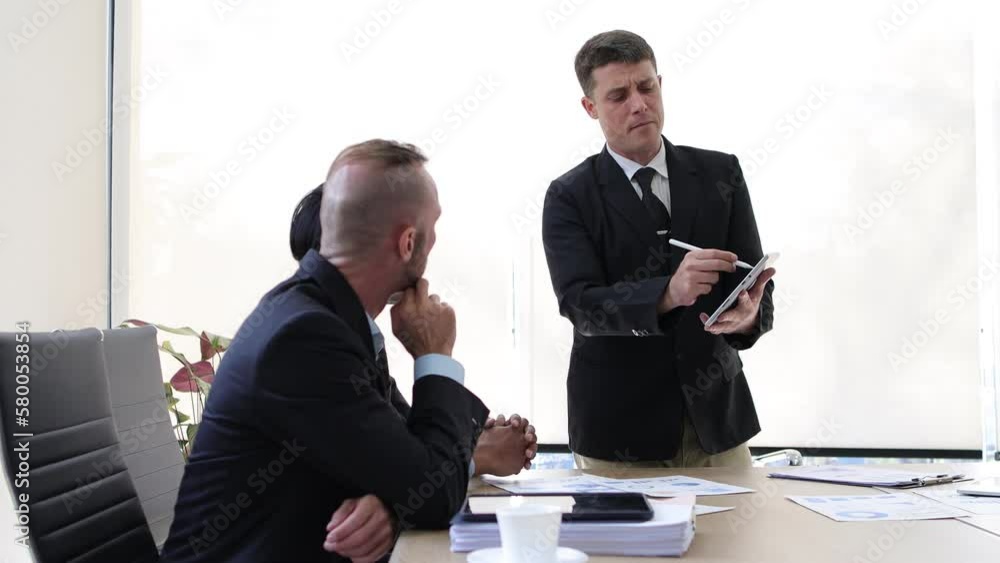 Business meeting, Consulting meeting with business executives to discuss business strategy planning.