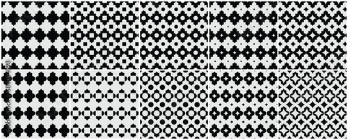 Photography Set of geometric seamless patterns, Arabesque background, Oriental style design