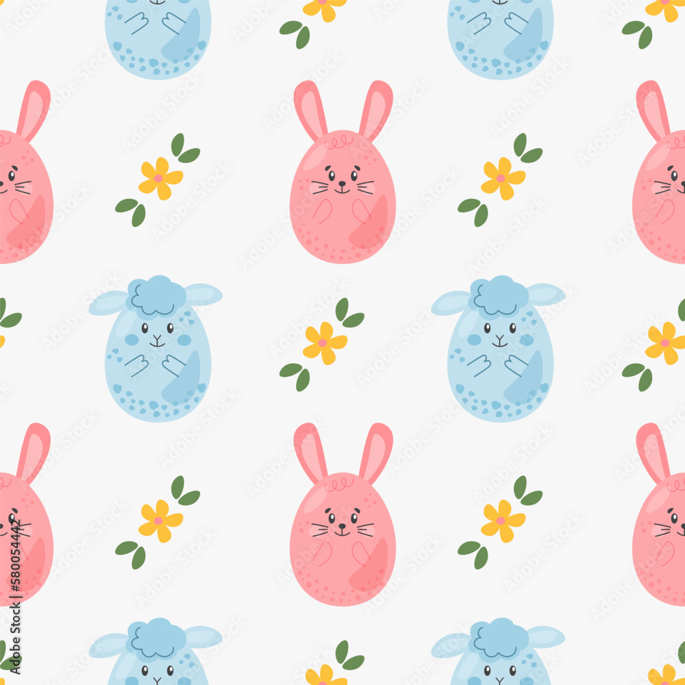 Cute easter wrapping paper seamless pattern Vector Image