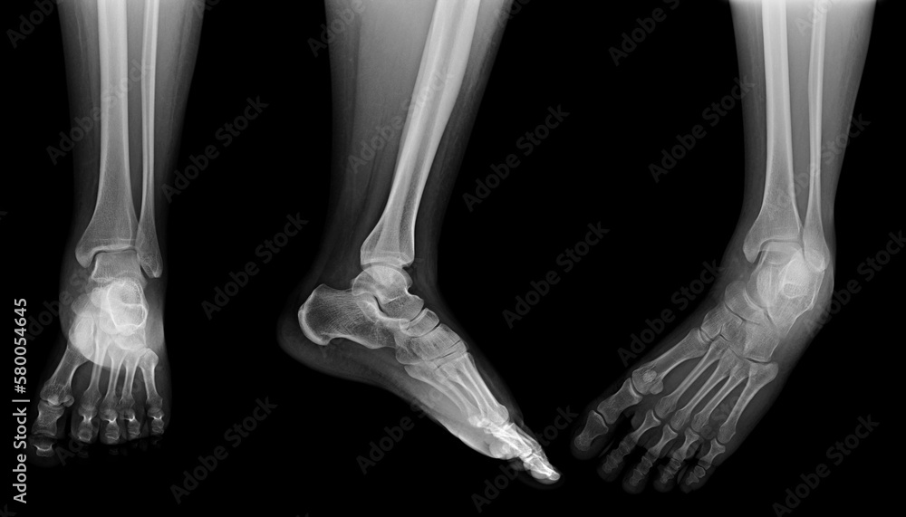 X-ray normal human of foot .