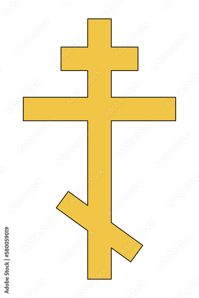Russian orthodox cross symbol icon	