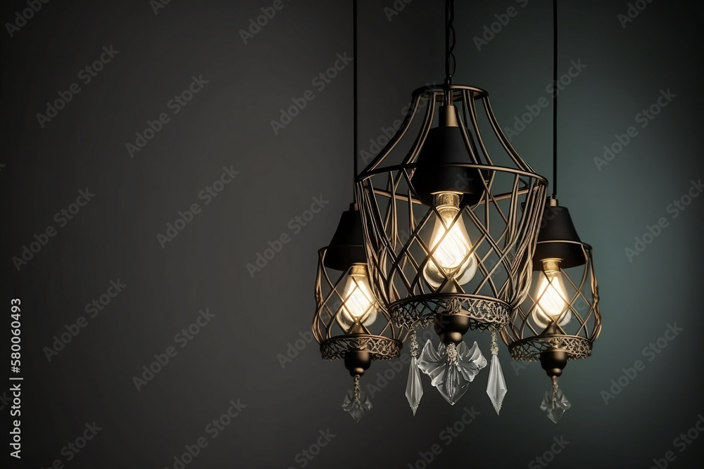 chandelier in the dark