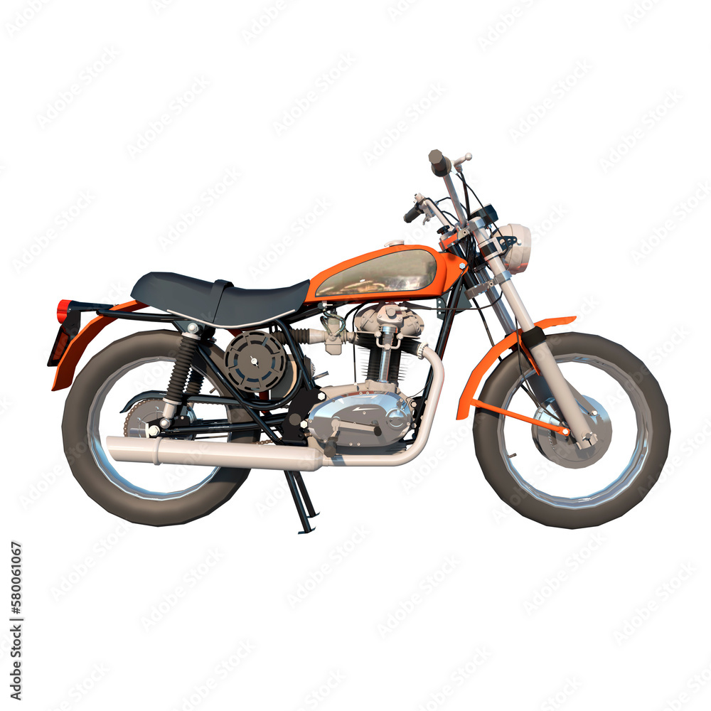 Obraz premium off road motorcycle motocross vitange 1960s 1 - Lateral view png