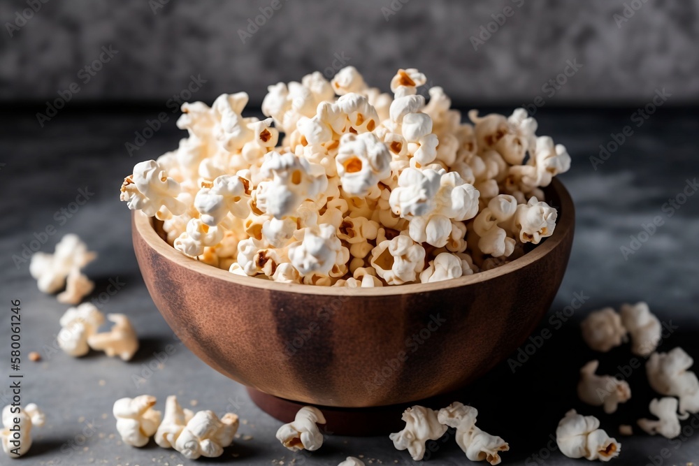 popcorn in bowl popcorn in bowl