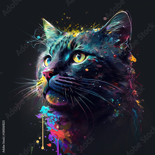 Cat, Digital Art © Михаил Н