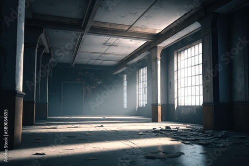 Old abandoned building  generative ai