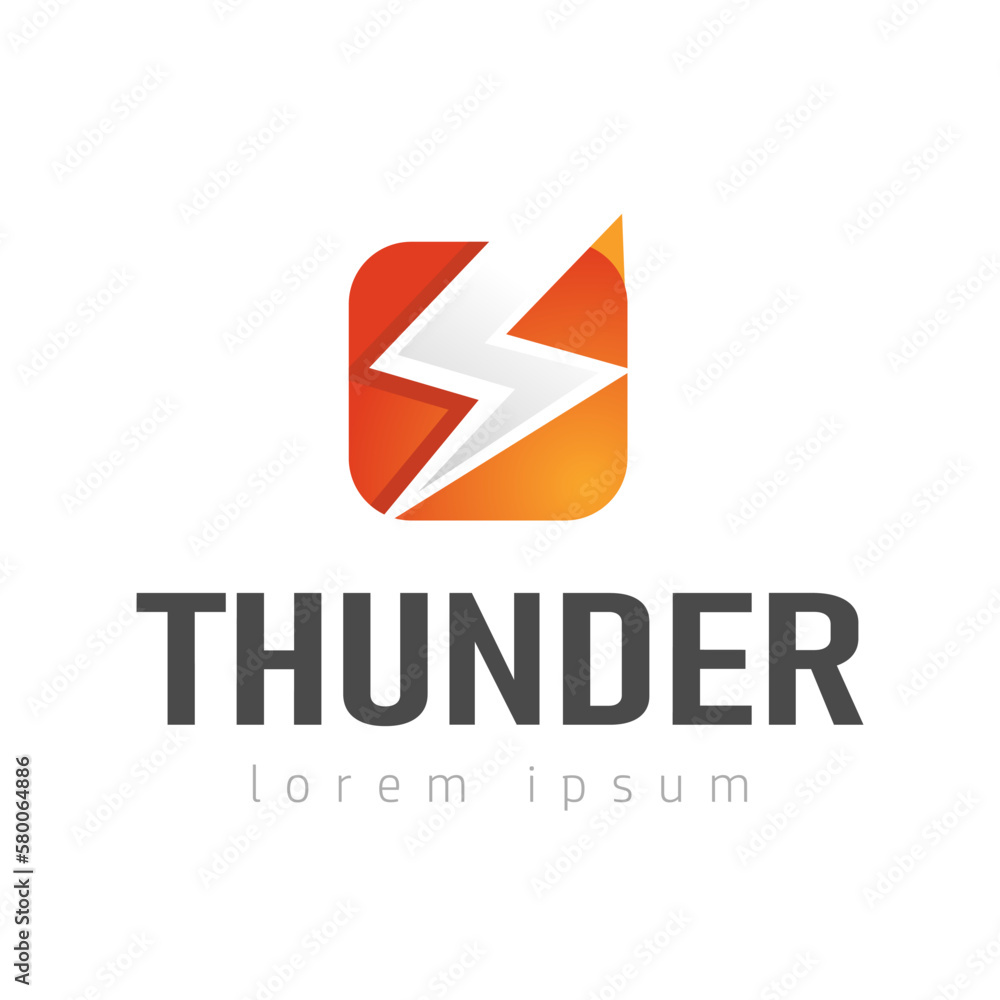 Lightning, electric power vector logo design element. Energy and ...