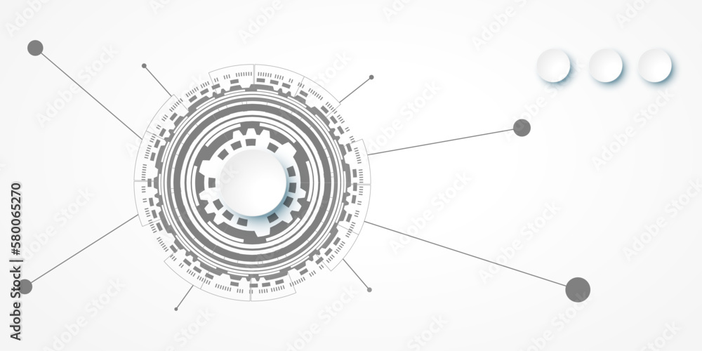 Grey white Abstract technology background,Hi tech digital connect