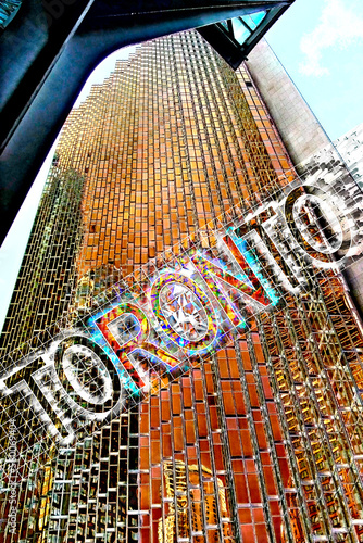 Royal Bank Plaza, gold coated mirrored modern high-rise building in Toronto, Canada