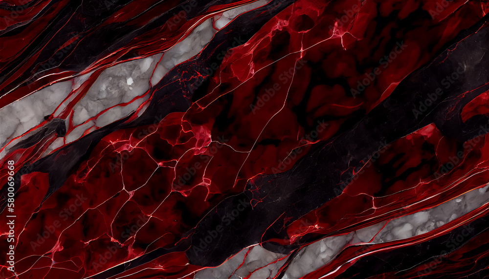 marble background with red black and gold, Generative AI Stock