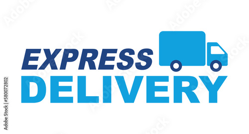 Express delivery label sign for banner promotion vector illustration