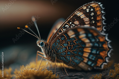 Fluttering Splendor: The Beauty of a Colorful Butterfly. Ai generated. © ankreative