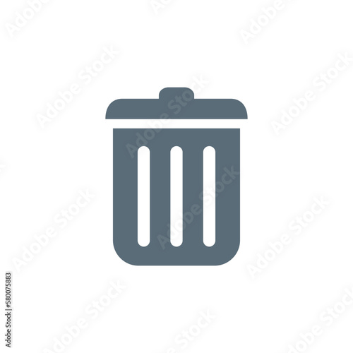 Trash Bin Icon Vector Template