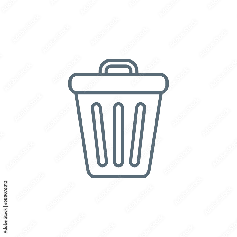 Trash Bin Icon Vector Template Trash Bin Icon Vector Template