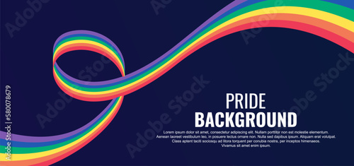 LGBT pride abstract background. Vector background with rainbow colors. Vector Banner Template for Pride Month