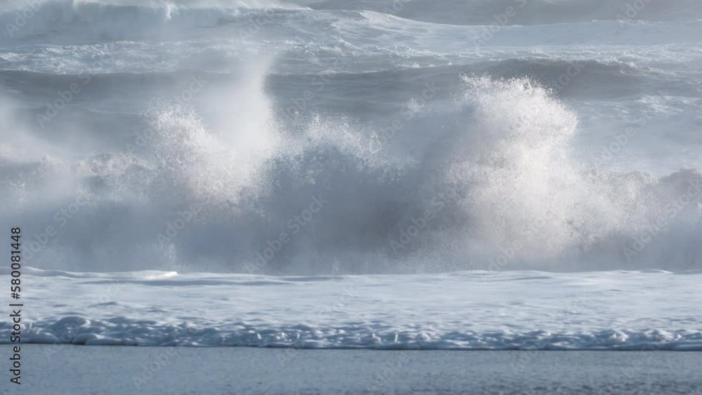Powerful Ocean Wave, Storm in the Atlantic Ocean, Fabulous sea tide on sunny day. Huge waves crashing and splashing. Shot in 8k resolution 4320p Powerful Ocean Wave, Storm in the Atlantic Ocean, Fabulous sea tide on sunny day. Huge waves crashing and splashing. Shot in 8k resolution 4320p