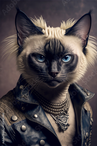 Siamese punk cat © Gustavo