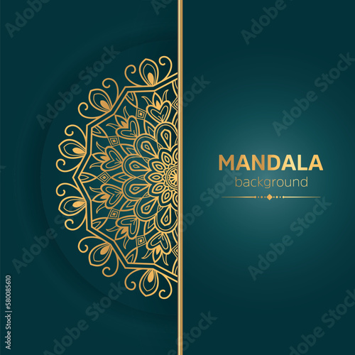 Luxury mandala background with premium vector