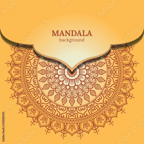 Luxury mandala background with premium vector