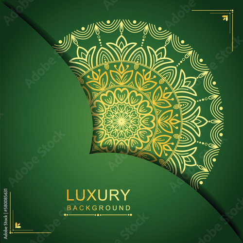 Luxury mandala background with premium vector
