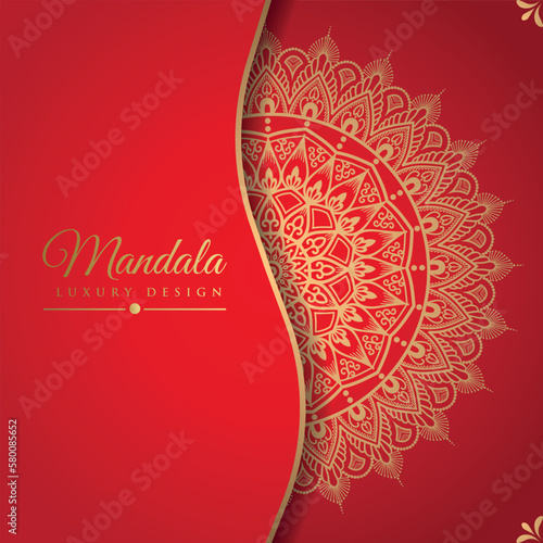 Luxury mandala background with premium vector