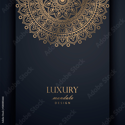 Luxury mandala background with premium vector