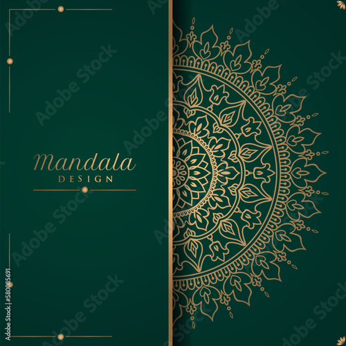 Luxury mandala background with premium vector