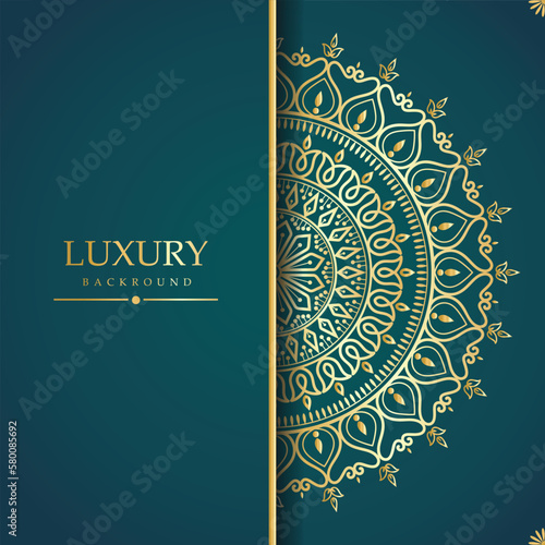 Luxury mandala background with premium vector