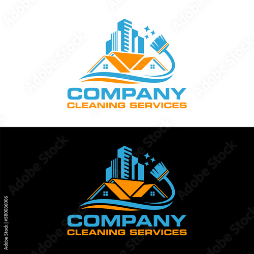 Clean House logo designs concept, Cleaning Service logo template