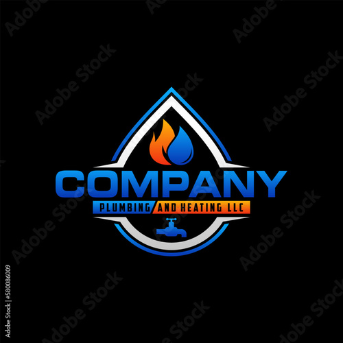 plumbing service and mechanic logo template